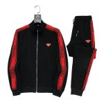 Tracksuit Prada White and Black Red Stripe PD050