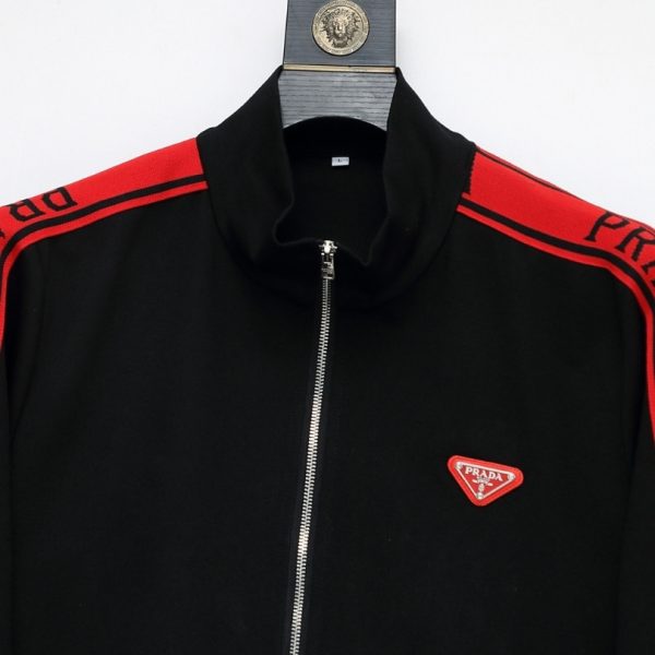 Tracksuit Prada White and Black Red Stripe PD050 - Image 6
