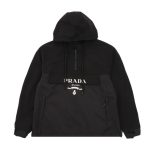 Hoodie Prada Black Milano Logo PD051
