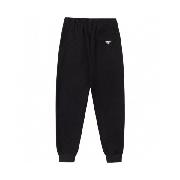Pants Joggers Prada Black Milano Logo PD052 - Image 2