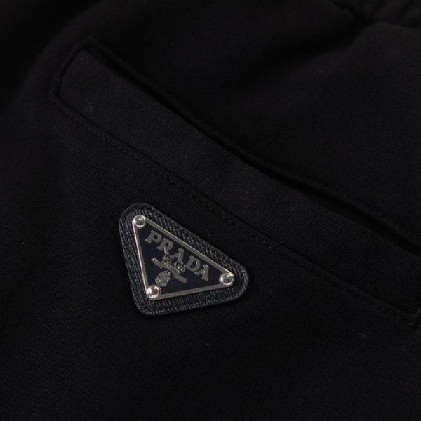 Pants Joggers Prada Black Milano Logo PD052 - Image 4
