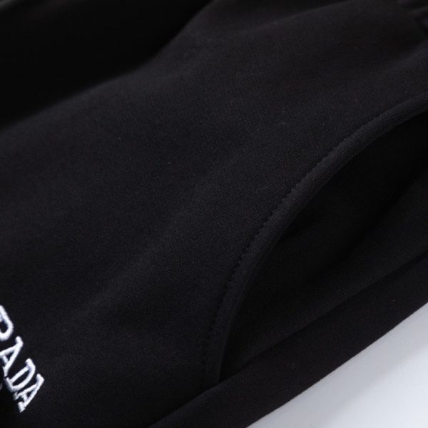 Pants Joggers Prada Black Milano Logo PD052 - Image 5