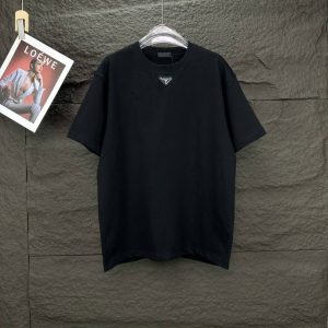 T-shirt Prada Logo Patch Black/White PD054