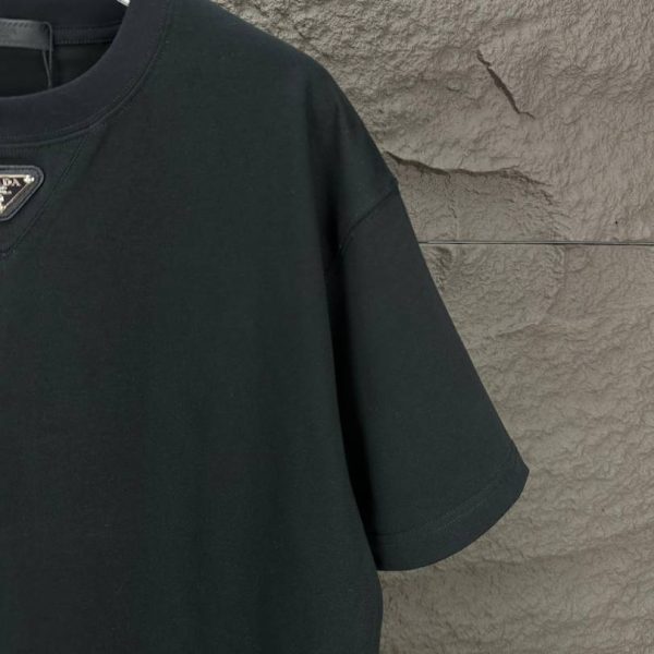 T-shirt Prada Logo Patch Black/White PD054 - Image 7