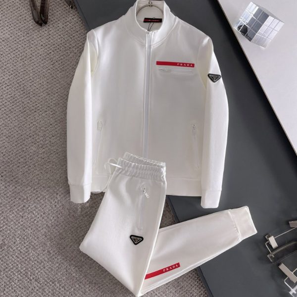 d114905_25161-1.jpg Tracksuit Prada White Full-Zip Casual Set PD055 - Image 1