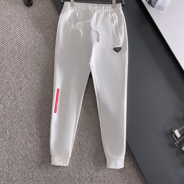 Tracksuit Prada White Full-Zip Casual Set PD055 - Image 3