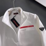 Tracksuit Prada White Full-Zip Casual Set PD055 - Image 5