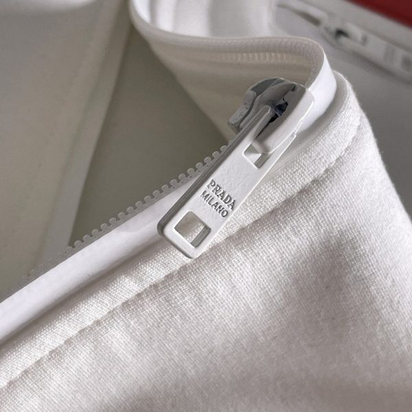 Tracksuit Prada White Full-Zip Casual Set PD055 - Image 9