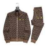 Set Tracksuit Fendi FF Monogram Beige FE006