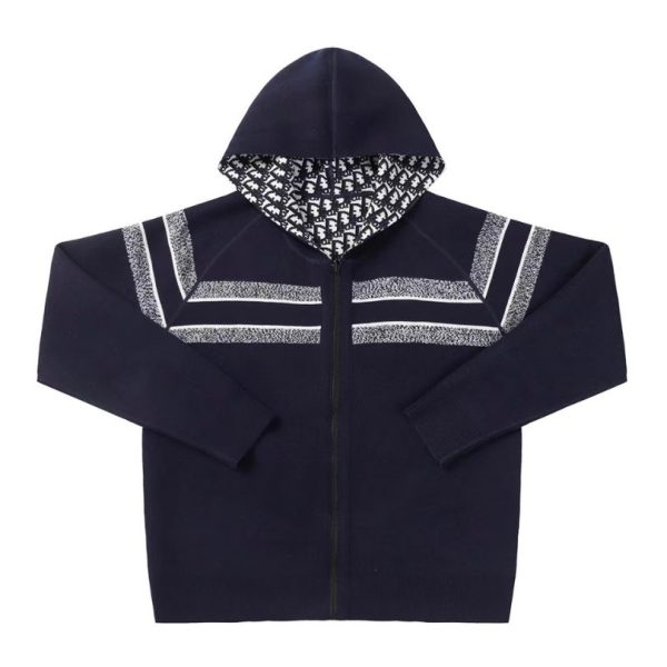 Hoodie Christian Dior Monogram Knit Jacket DO067 - Image 2