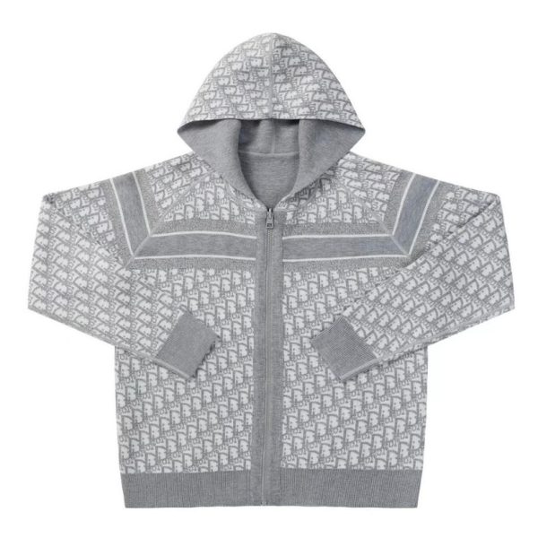 Hoodie Christian Dior Monogram Knit Jacket DO067 - Image 3