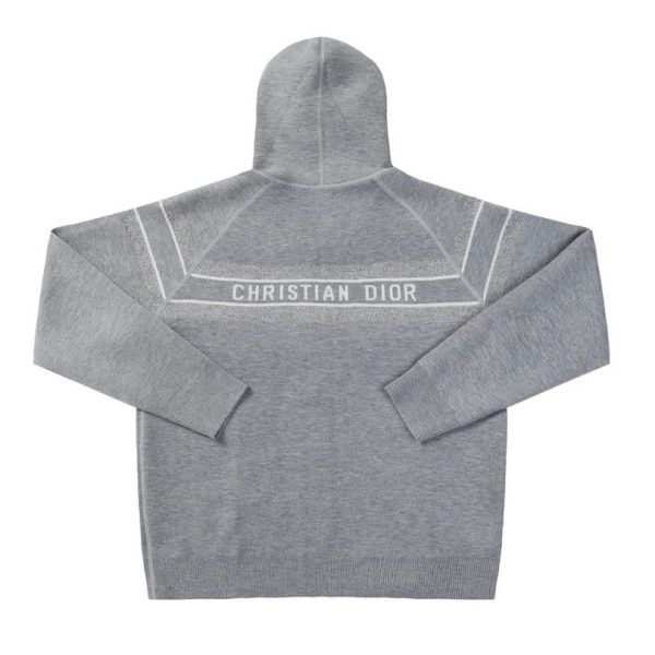 Hoodie Christian Dior Monogram Knit Jacket DO067 - Image 5