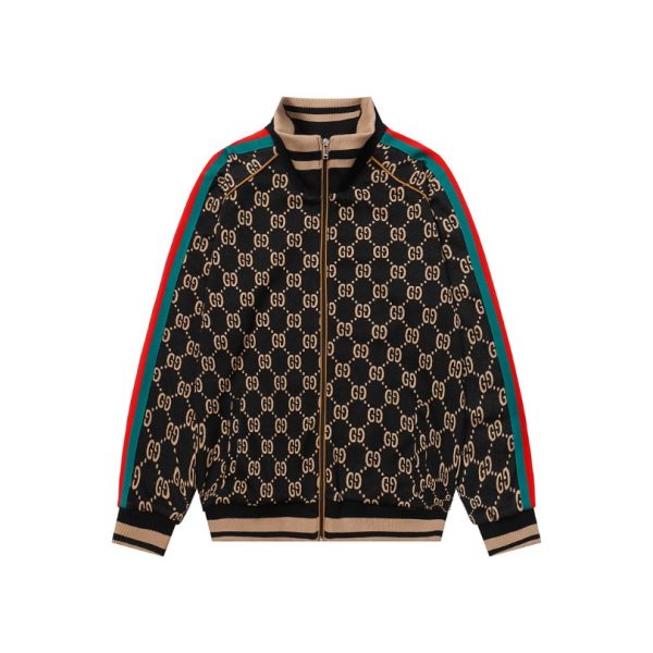 d115168_9060-1.jpg Jacket Track Gucci GG Monogram Black GC105 - Image 1