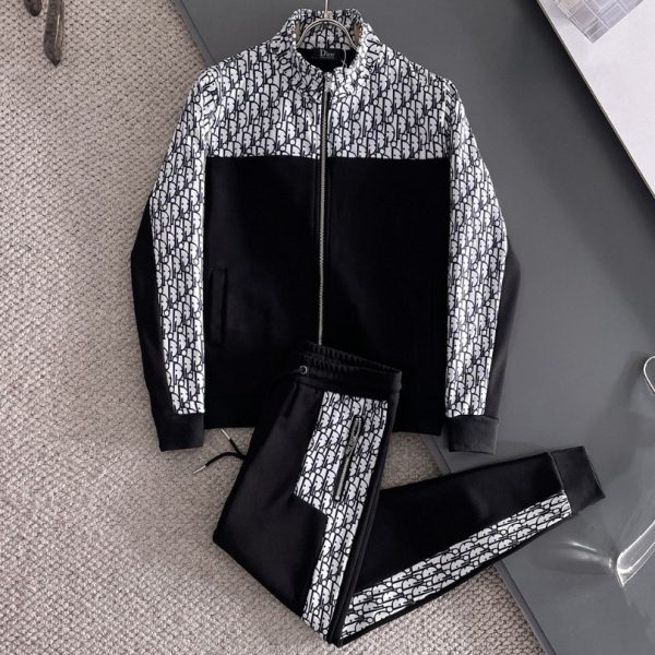 d115234_14778-1.jpg Set Tracksuit Dior Monogram Black DO068 - Image 1
