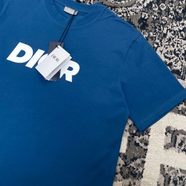 T-shirt Dior Logo Blue DO070 - Image 5