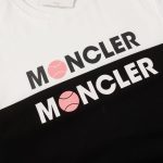 T-shirt Moncler Logo Black and Pink MCL004 - Image 3