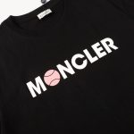 T-shirt Moncler Logo Black and Pink MCL004 - Image 6