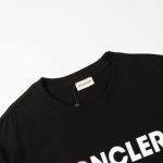 T-shirt Moncler Logo Black and Pink MCL004 - Image 7