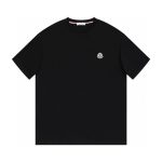 T-shirt Moncler Black Embroidered Logo Tee MCL005