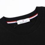T-shirt Moncler Black Embroidered Logo Tee MCL005 - Image 4