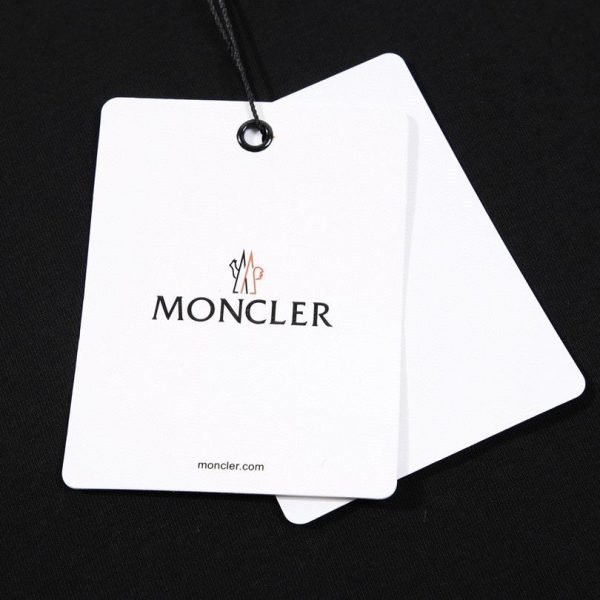 T-shirt Moncler Black Embroidered Logo Tee MCL005 - Image 5