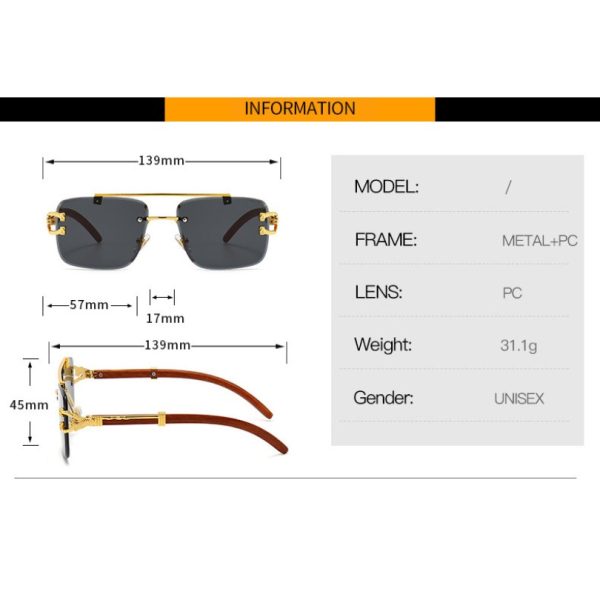 Sunglasses Cartier Rimless CTR001 - Image 7