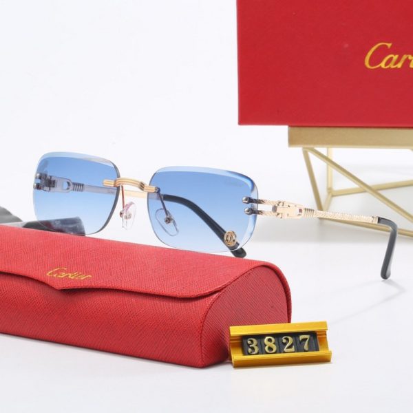 Sunglasses Cartier Gold Rimless Gradient CTR002 - Image 2
