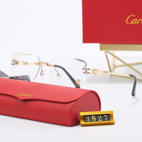 Sunglasses Cartier Gold Rimless Gradient CTR002 - Image 3