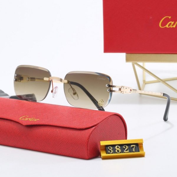 Sunglasses Cartier Gold Rimless Gradient CTR002 - Image 4