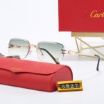 Sunglasses Cartier Gold Rimless Gradient CTR002 - Image 7