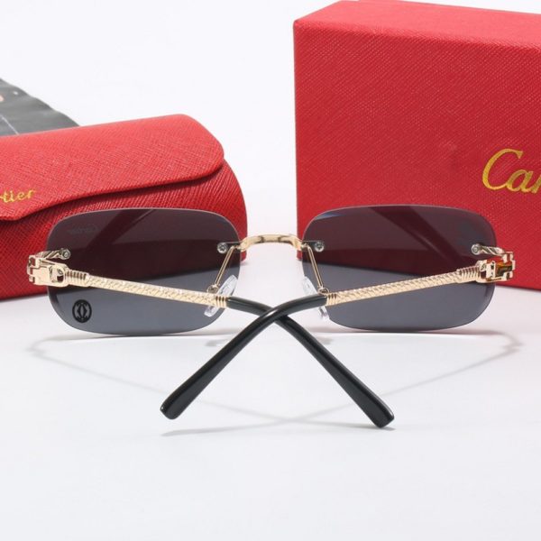 Sunglasses Cartier Gold Rimless Gradient CTR002 - Image 9