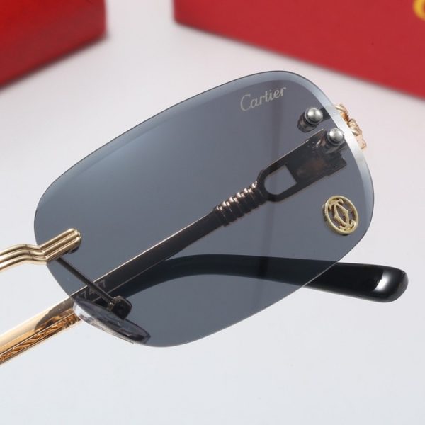 Sunglasses Cartier Gold Rimless Gradient CTR002 - Image 11