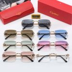 Sunglasses Cartier Gold Rimless Gradient CTR002 - Image 12