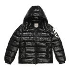 Jacket Puffer Moncler Black with Hood MCL009