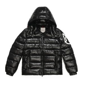 Jacket Puffer Moncler Black with Hood MCL009