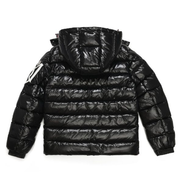 Jacket Puffer Moncler Black with Hood MCL009 - Image 2