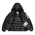 Jacket Puffer Moncler Black with Hood MCL009 - Image 3