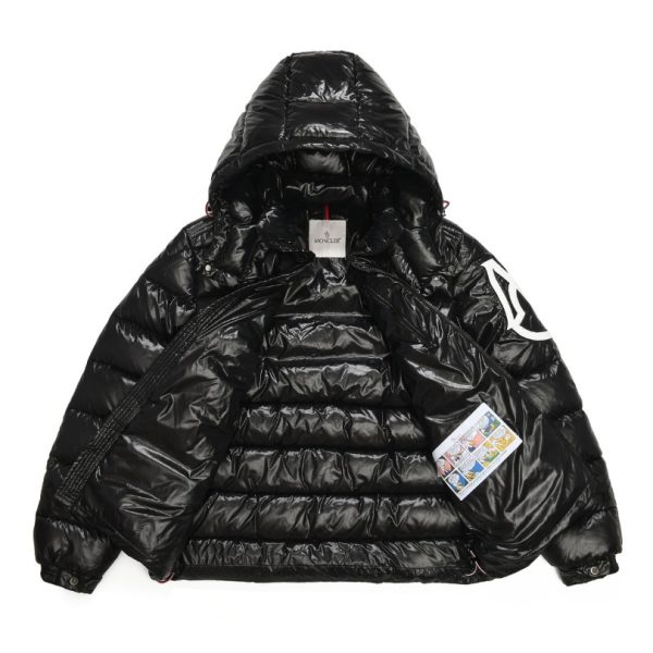 Jacket Puffer Moncler Black with Hood MCL009 - Image 3