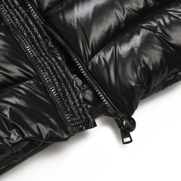 Jacket Puffer Moncler Black with Hood MCL009 - Image 6