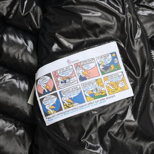 Jacket Puffer Moncler Black with Hood MCL009 - Image 9