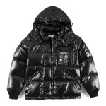 Jacket Puffer Moncler Black with Hood MCL010
