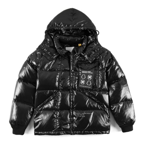 d115526_8379-1.jpg Jacket Puffer Moncler Black with Hood MCL010 - Image 1