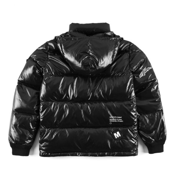 Jacket Puffer Moncler Black with Hood MCL010 - Image 2