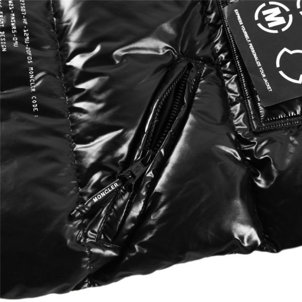 Jacket Puffer Moncler Black with Hood MCL010 - Image 5