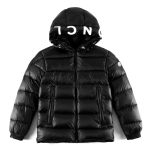 Jacket Puffer Moncler Black Hooded MCL012