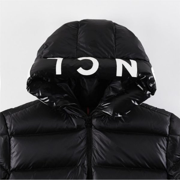 Jacket Puffer Moncler Black Hooded MCL012 - Image 4