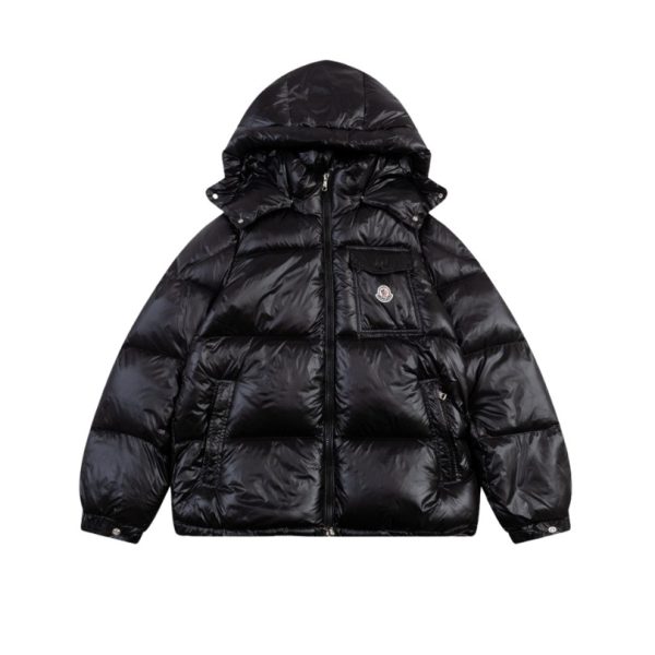 d115583_8389-1.jpg Jacket Puffer Moncler Black with Hood MCL013 - Image 1