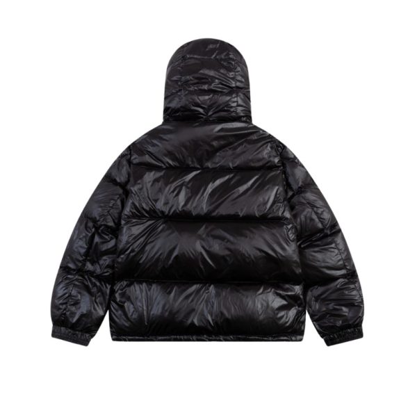 Jacket Puffer Moncler Black with Hood MCL013 - Image 2