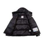 Jacket Puffer Moncler Black with Hood MCL013 - Image 3