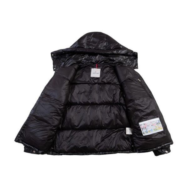 Jacket Puffer Moncler Black with Hood MCL013 - Image 3